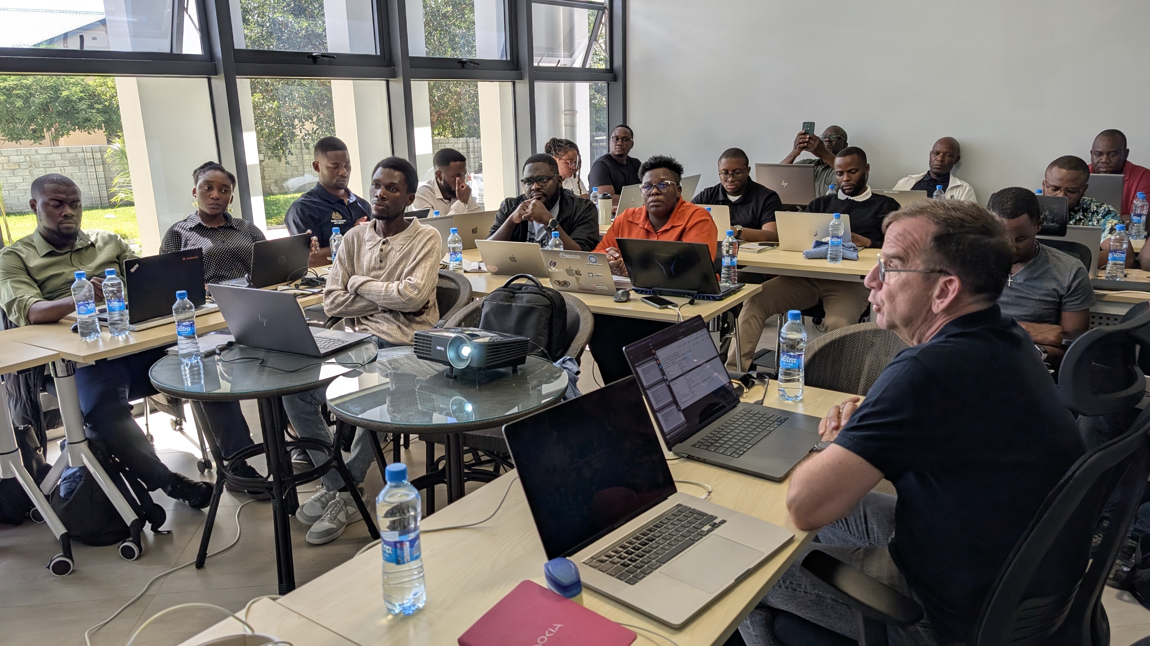 African students learning open source technologies